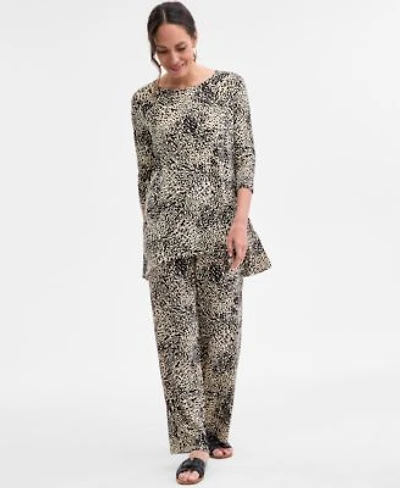 Jm Collection Printed Tunic Top Printed Pull On Pants Exclusively At Macys
