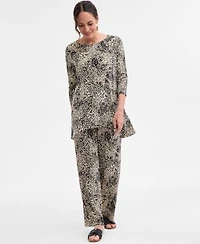 Jm Collection Printed Tunic Top Printed Pull On Pants Exclusively At Macys