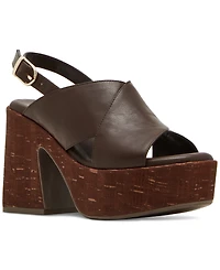 Madden Girl Terrific Crisscross Platform Slingback Sandals