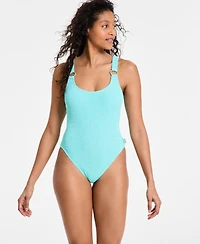 Vince Camuto Women's Textured Scoop-Neck One-Piece Swimsuit
