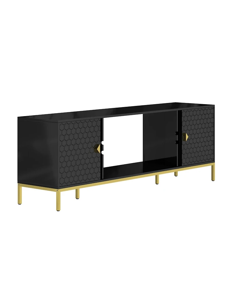 70 inches Mdf Tv Stand With Storage Cabinets