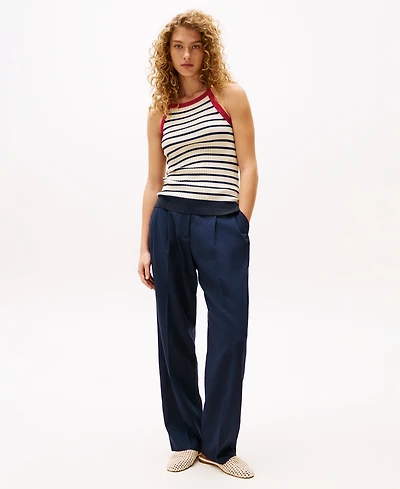 Tommy Hilfiger Women's Th x Sofia Richie Grainge Wide Leg Pants