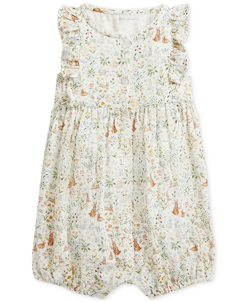 Polo Ralph Lauren x Riley Sheehey Baby Girls Cotton Romper