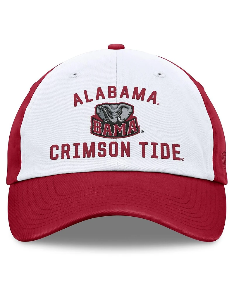 Top of the World Men's White/Crimson Alabama Crimson Tide Heritage Weston Adjustable Hat