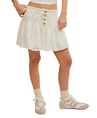 Free People Women's Roselle Eyelet Mini Skirt