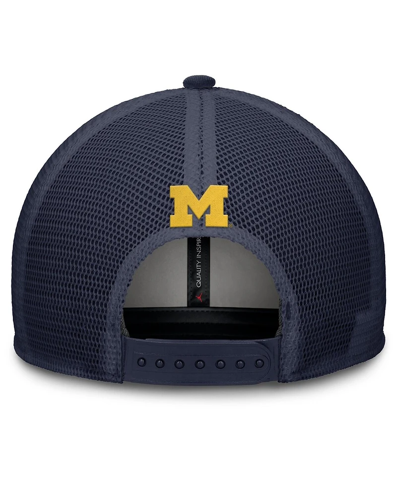 Jordan Men's Navy Michigan Wolverines Rise Adjustable Hat