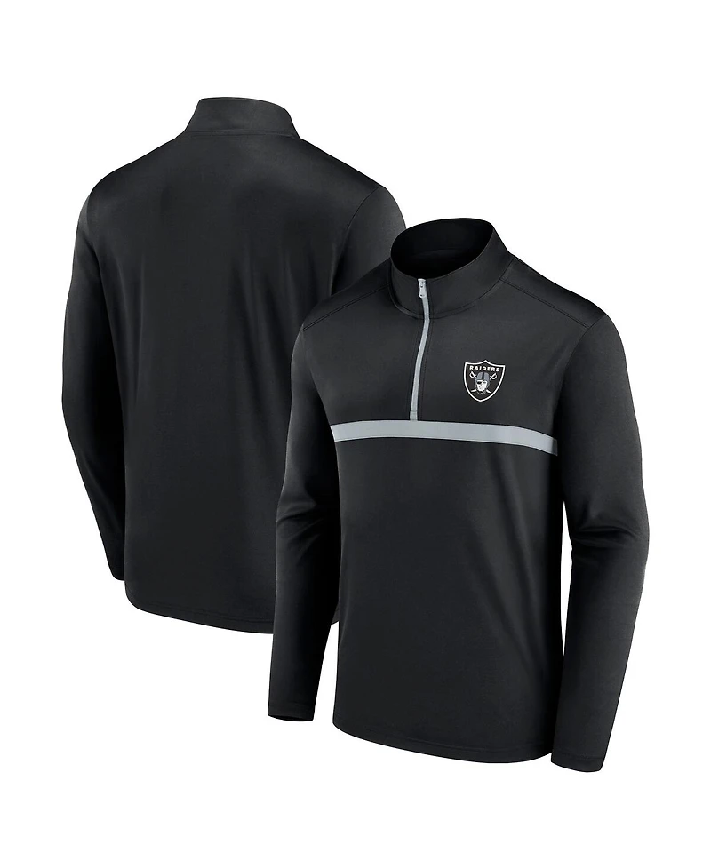 Fanatics Men's Black Las Vegas Raiders Head-to-Head Quarter-Zip Top