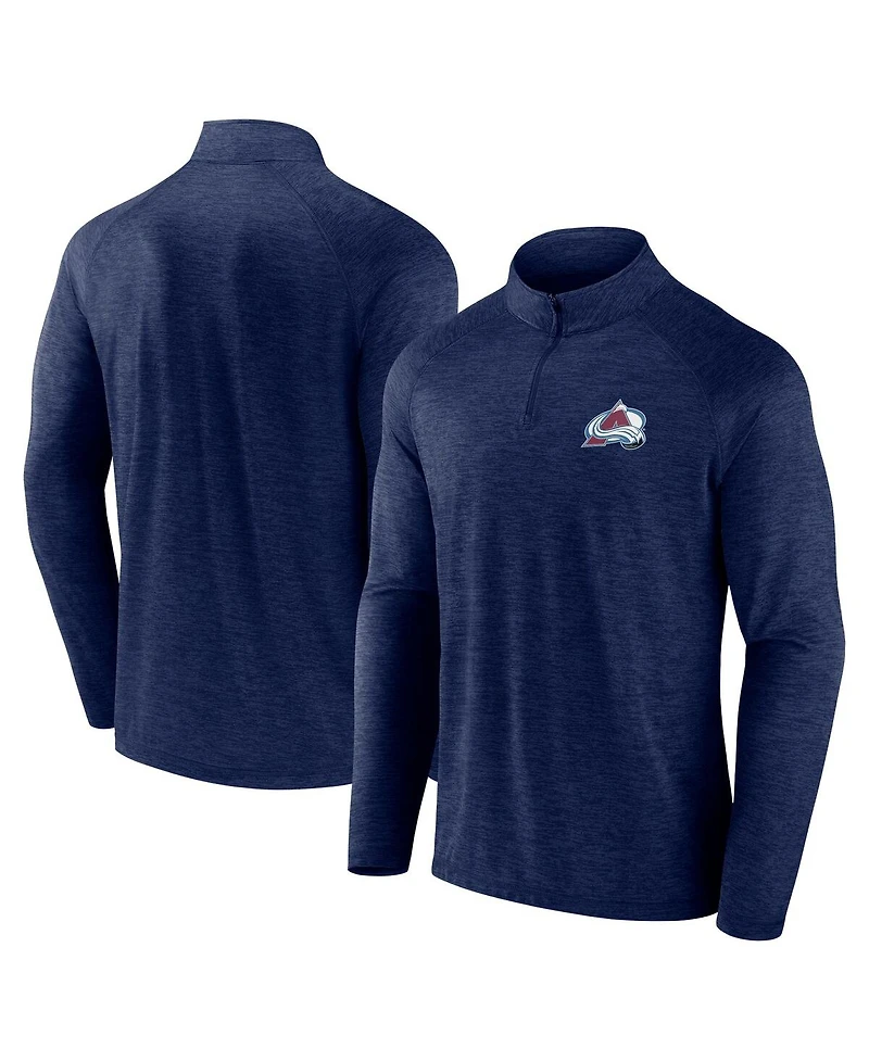 Logo Athletic Men's Navy Colorado Avalanche Head-to-Head Raglan Quarter-Zip Top