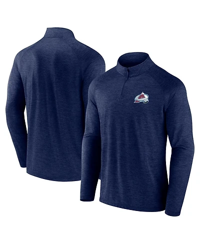 Logo Athletic Men's Navy Colorado Avalanche Head-to-Head Raglan Quarter-Zip Top