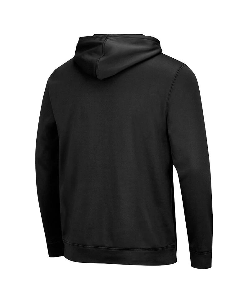 Colosseum Men's Black Washington Huskies Blackout 3.0 Pullover Hoodie