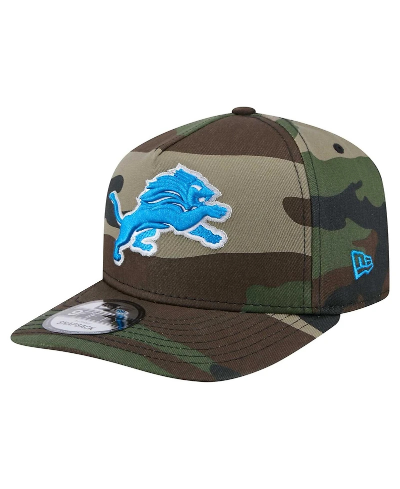 New Era Men's Camo Detroit Lions Woodsy 9FIFTY Snapback Hat