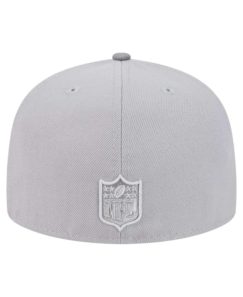 New Era Men's Gray/Graphite York Giants Iron Cloud 59FIFTY Fitted Hat