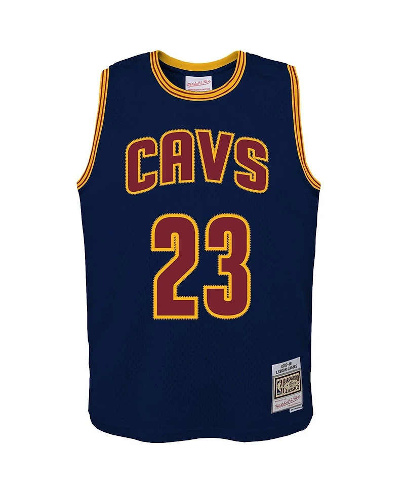 Mitchell & Ness Big Boys and Girls LeBron James Navy Cleveland Cavaliers 2008/09 Hardwood Classics Swingman Jersey