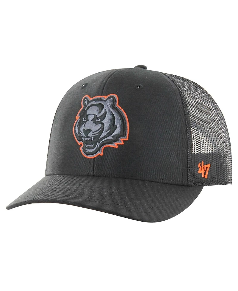 '47 Brand Men's Black Cincinnati Bengals Blackball Trophy Flex Hat
