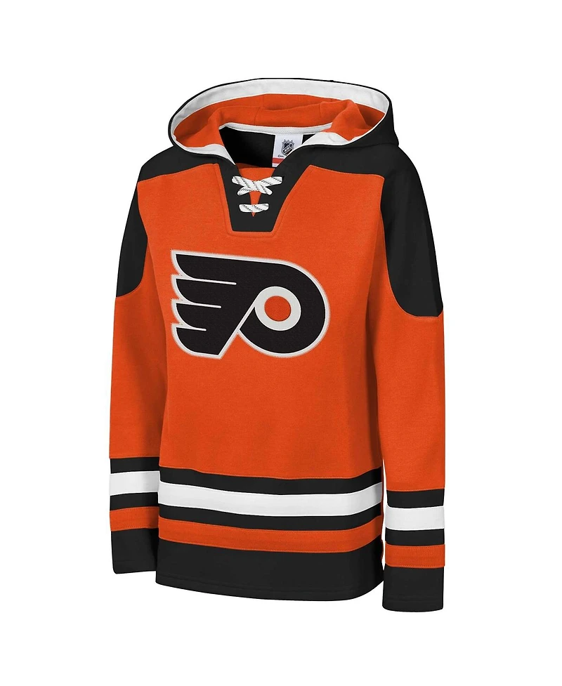 Outerstuff Big Boys and Girls Orange Philadelphia Flyers Must Have Home V-Neck Pullover Hoodie