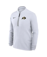 Nike Men's White Colorado Buffaloes Coaches Courtside Basketball Victory Performance Quarter-Zip Top