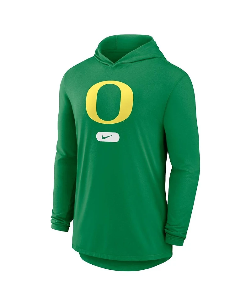 Nike Men's Green Oregon Ducks Lightweight Performance Long Sleeve Hoodie T-Shirt