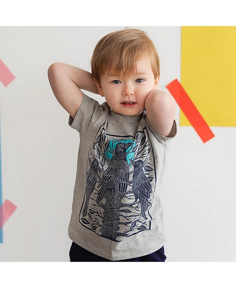 Mightly Toddler Girls Fair Trade Organic Cotton Graphic Short Sleeve T-Shirt 2-pack