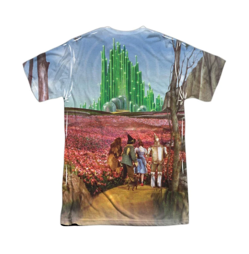 Wizard Of Oz Mens On The Road (Front/Back Print) Short Sleeve Adult Poly Crew Tee / T-Shirt