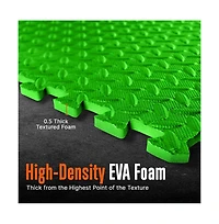 Squatz 6-Piece Puzzle Exercise Mat, Eva Foam Tiles, Blue/Green