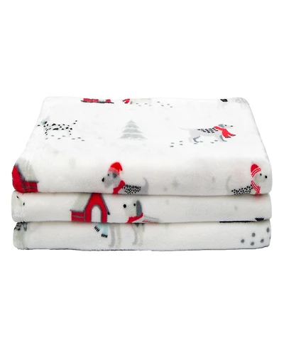 Linery & Co. Velvet Plush Cozy Christmas Throw Blanket