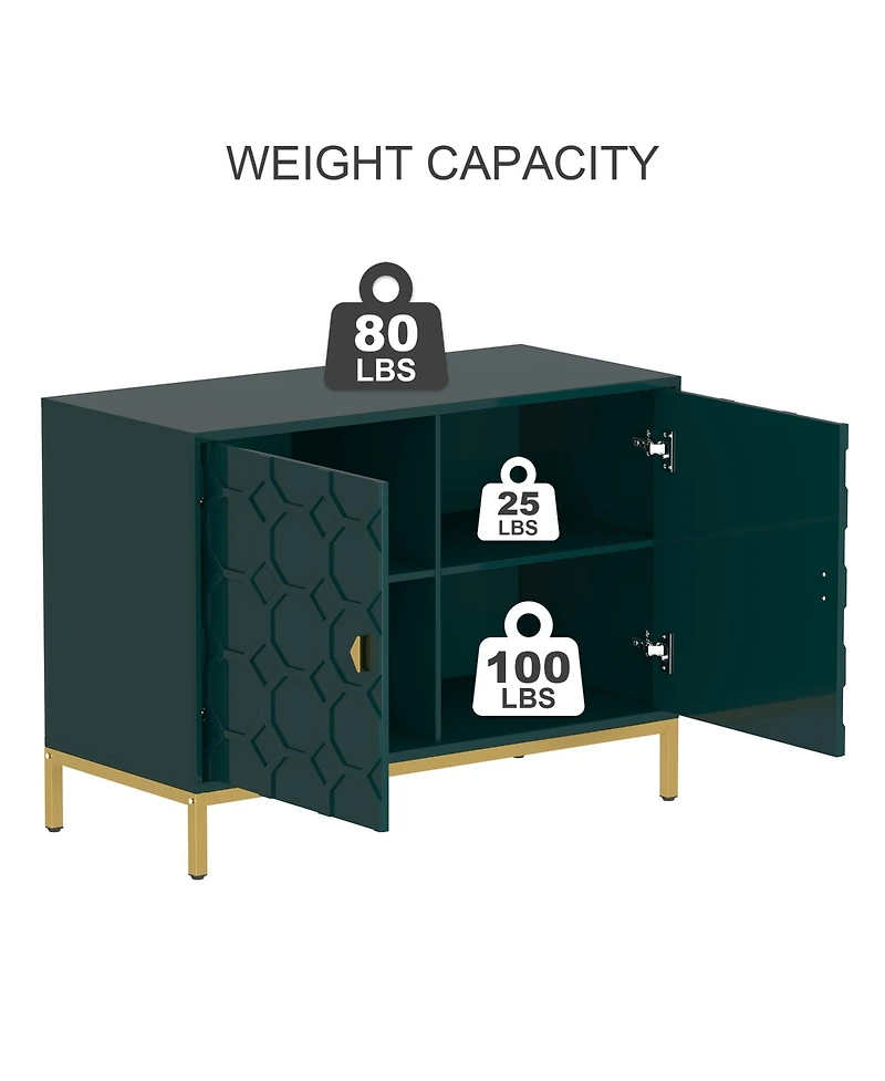 Freestanding Storage Cabinet 2-Door Accent Cabinet