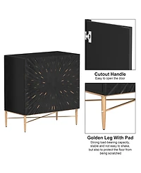 Boyel Living Modern Wood Storage 2 Door Accent Cabinet