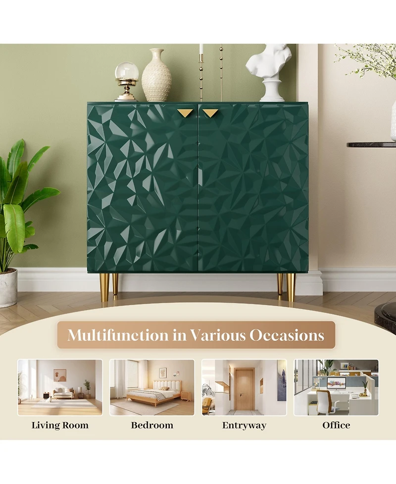 Boyel Living 2 Door Locker Accent Cabinet