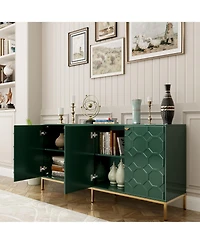 Boyel Living 4 Door Locker Accent Cabinet