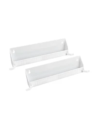 Rev-a-Shelf 14" Tip Out Accessory Tray, Tab Stops, White, 2 Pack, 6562-14-11-52