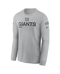 Nike Men's Gray New York Giants 2024 Salute To Service Long Sleeve T-Shirt