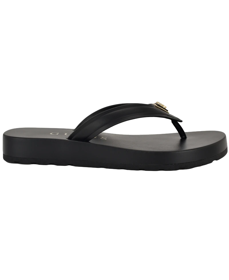 Guess Women's Candry Triangle Logo Eva Thong Flip Flop Sandals