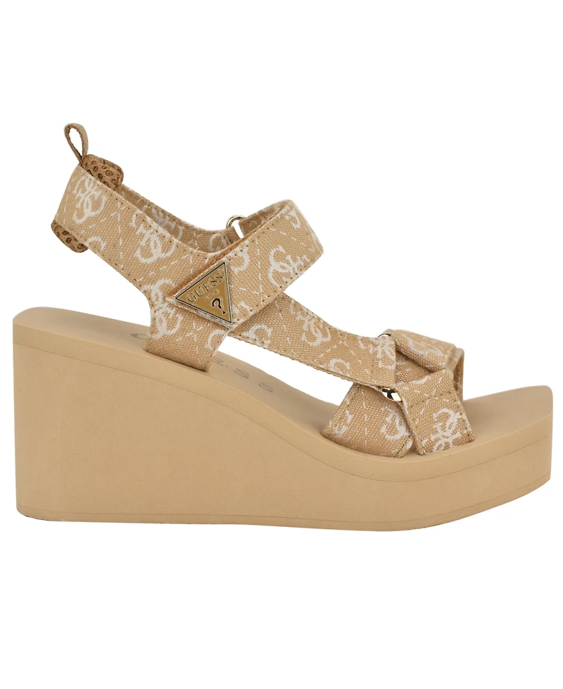 Guess Women's Daysa Quattro-g Strappy Eva Wedge Sandals