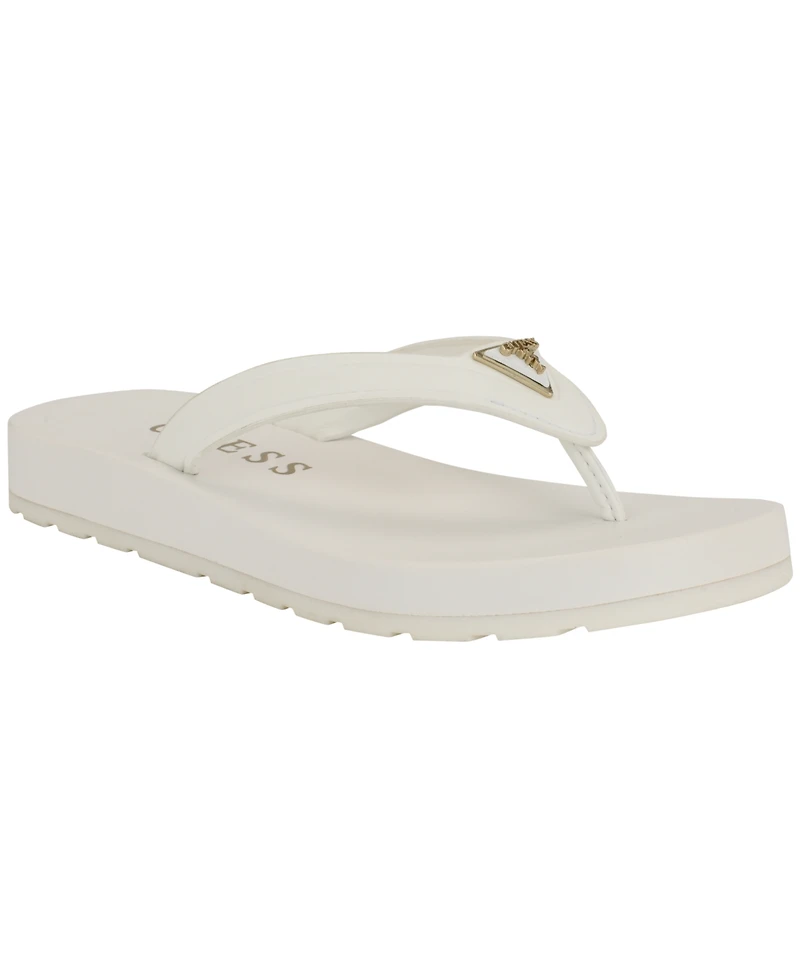 Guess Women's Candry Triangle Logo Eva Thong Flip Flop Sandals