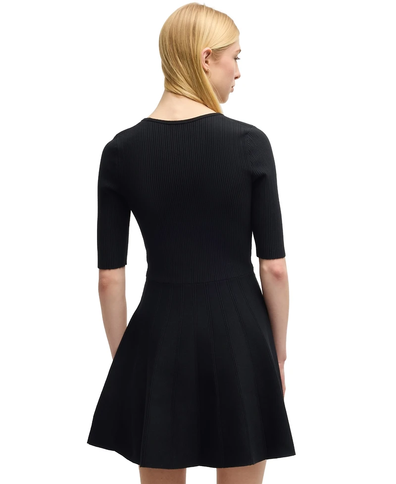 Boss by Hugo Women's Scoop-Neck Flared Dress