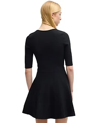 Boss by Hugo Women's Scoop-Neck Flared Dress