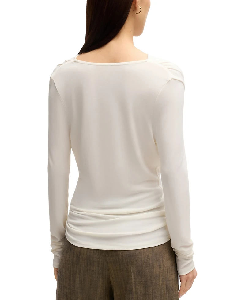 Boss by Hugo Women's Cowl-Neck Long-Sleeved Top