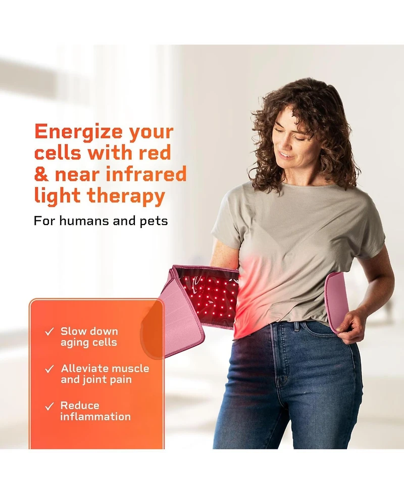 LifePro Red Light Therapy Belt - Near Infrared & Red Light Therapy for Muscle Relaxation, Inflammation & Circulation
