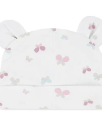Huggies Baby Girls Cotton Cardigan, Pants & Hat, 3-Piece Set