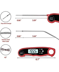 Cooking Thermometer with Dual Probes Meat Thermometer Digital Instant Read Kitchen Food Thermometer