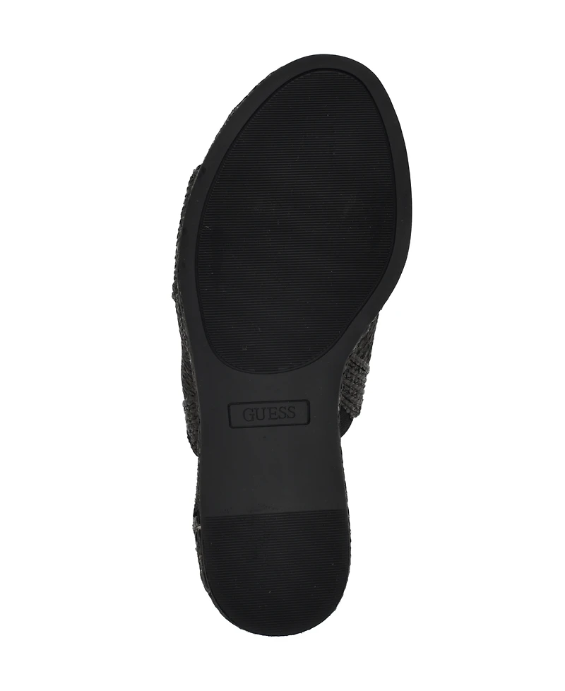 Guess Women's Evenz Woven Platform Wedge Sandals