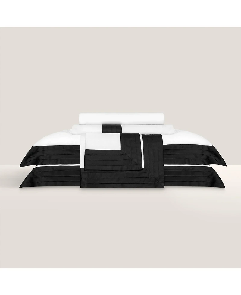 Togas Eden white/black Duvet cover King white/black
