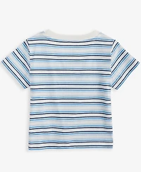 First Impressions Baby Boys Explorer Graphic Striped T-Shirt, Exclusively at Macy's
