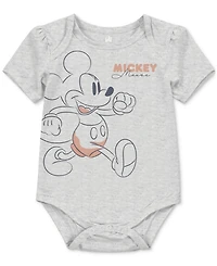 Disney Baby Mickey Mouse Short-Sleeve Bodysuits, 3 Pack