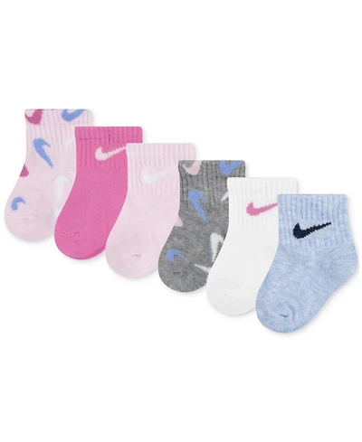Nike Baby and Toddler Swooshfetti Ankle Socks, Pack of 6