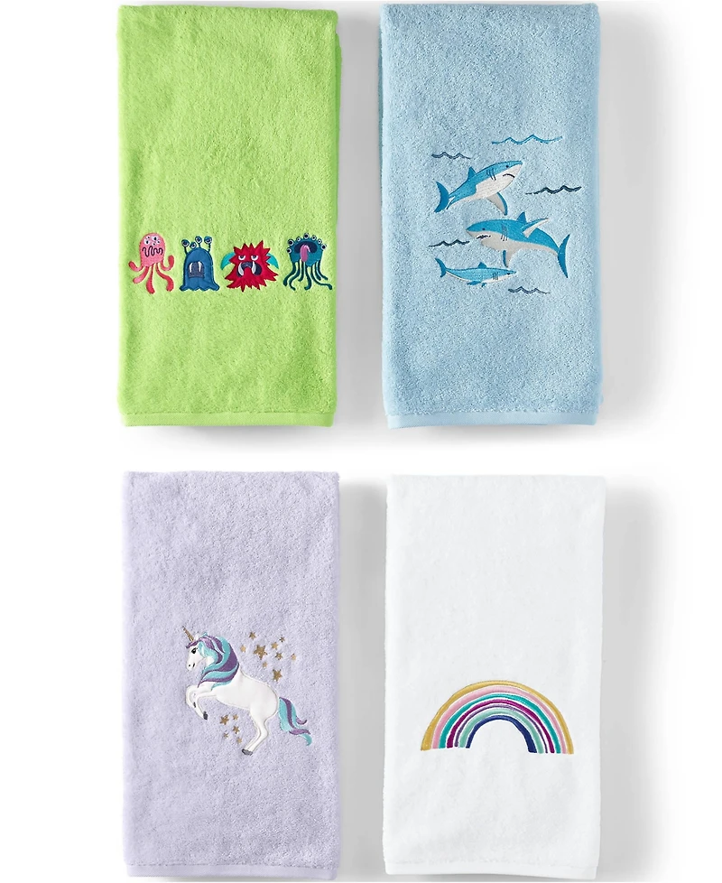 Lands' End Kids Cotton Applique Bath Towel
