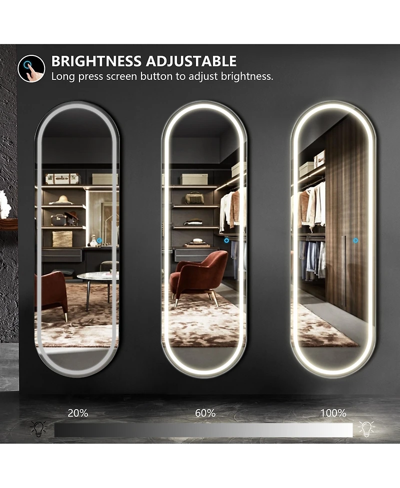 Vlsrka Oval Led Full Length Mirror