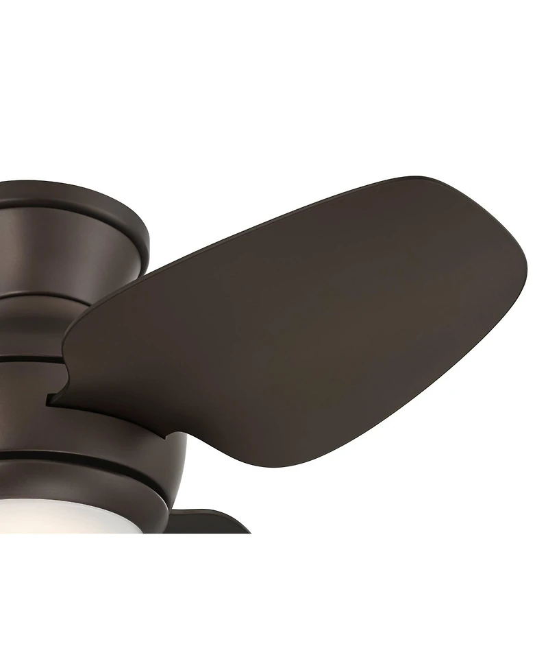 Casa Vieja 36" Whirl Modern Indoor Outdoor Ceiling Fan 3 Blade Led Light Remote Control Emperial Bronze Finish Bedroom Hugger