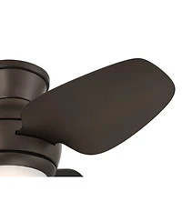 Casa Vieja 36" Whirl Modern Indoor Outdoor Ceiling Fan 3 Blade Led Light Remote Control Emperial Bronze Finish Bedroom Hugger
