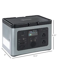 Outsunny Portable LiFePO4 Power Station with Tabletop Surface